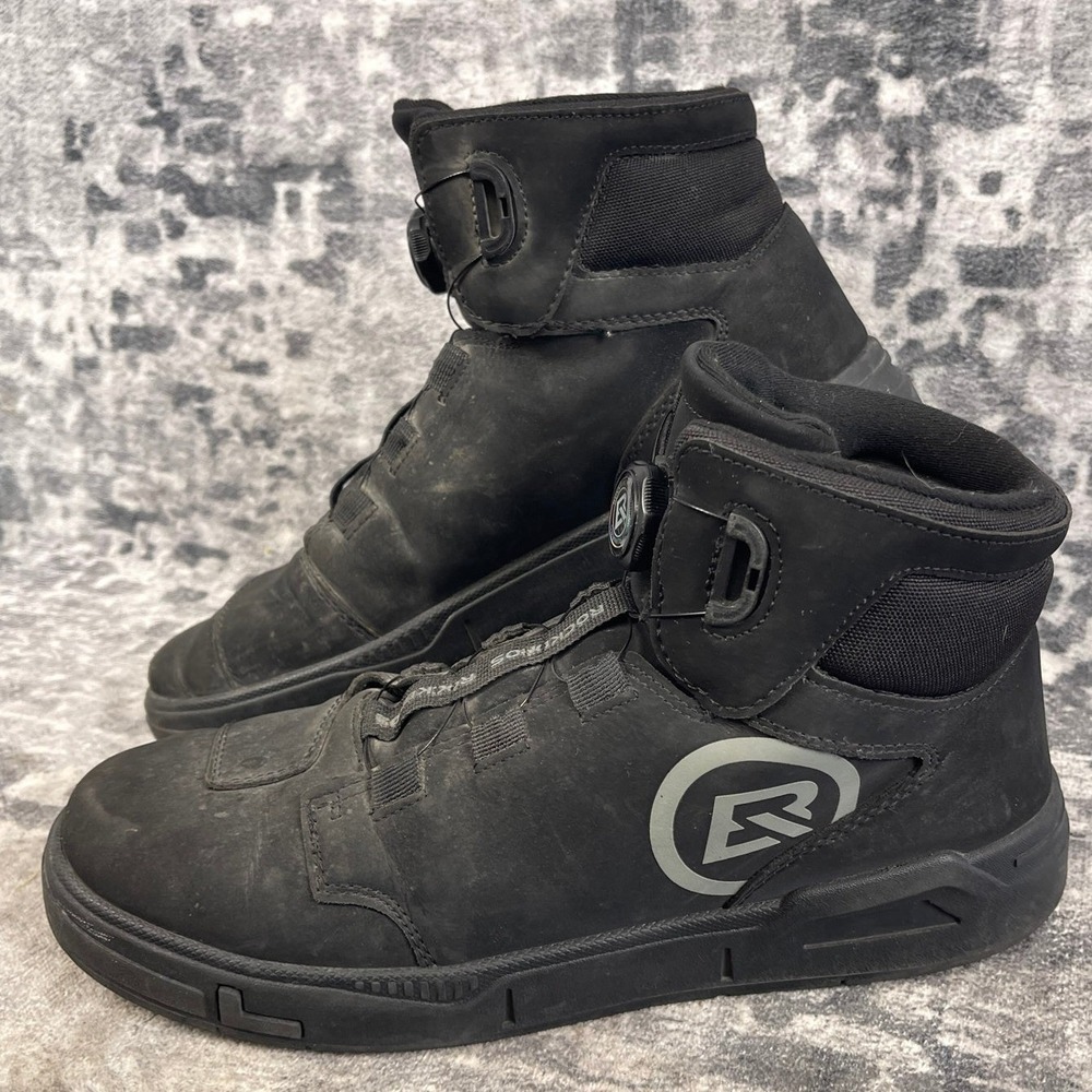 RockBros Men's Size 9 Cycling Motorcycle Boots Black High Top Riding Shoes